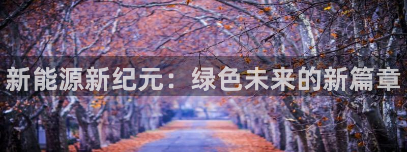 门徒娱乐官网入口:新能源新纪元:绿色未来的新篇章